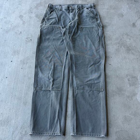 Vintage Y2K Carhartt gray double knee work wear carpenter pants